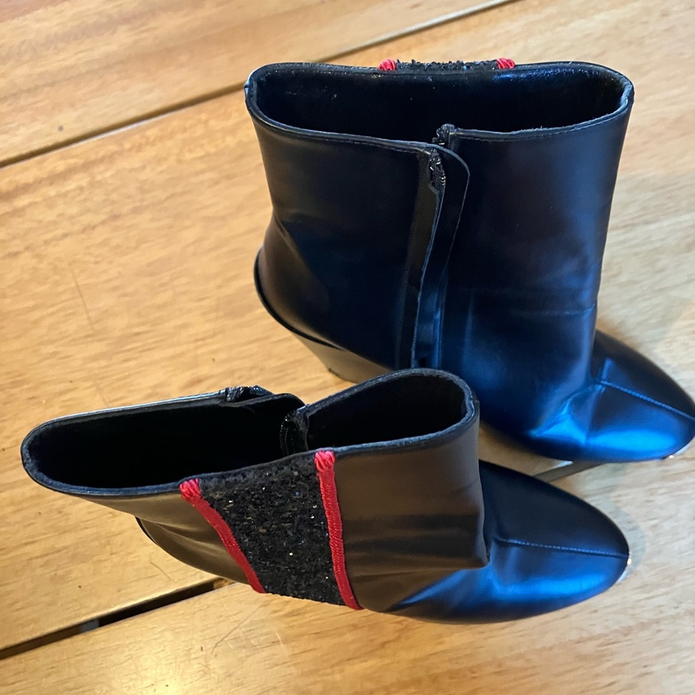 RARE! AMIRI Glitter Striper Leather Boots - Picture 5 of 13